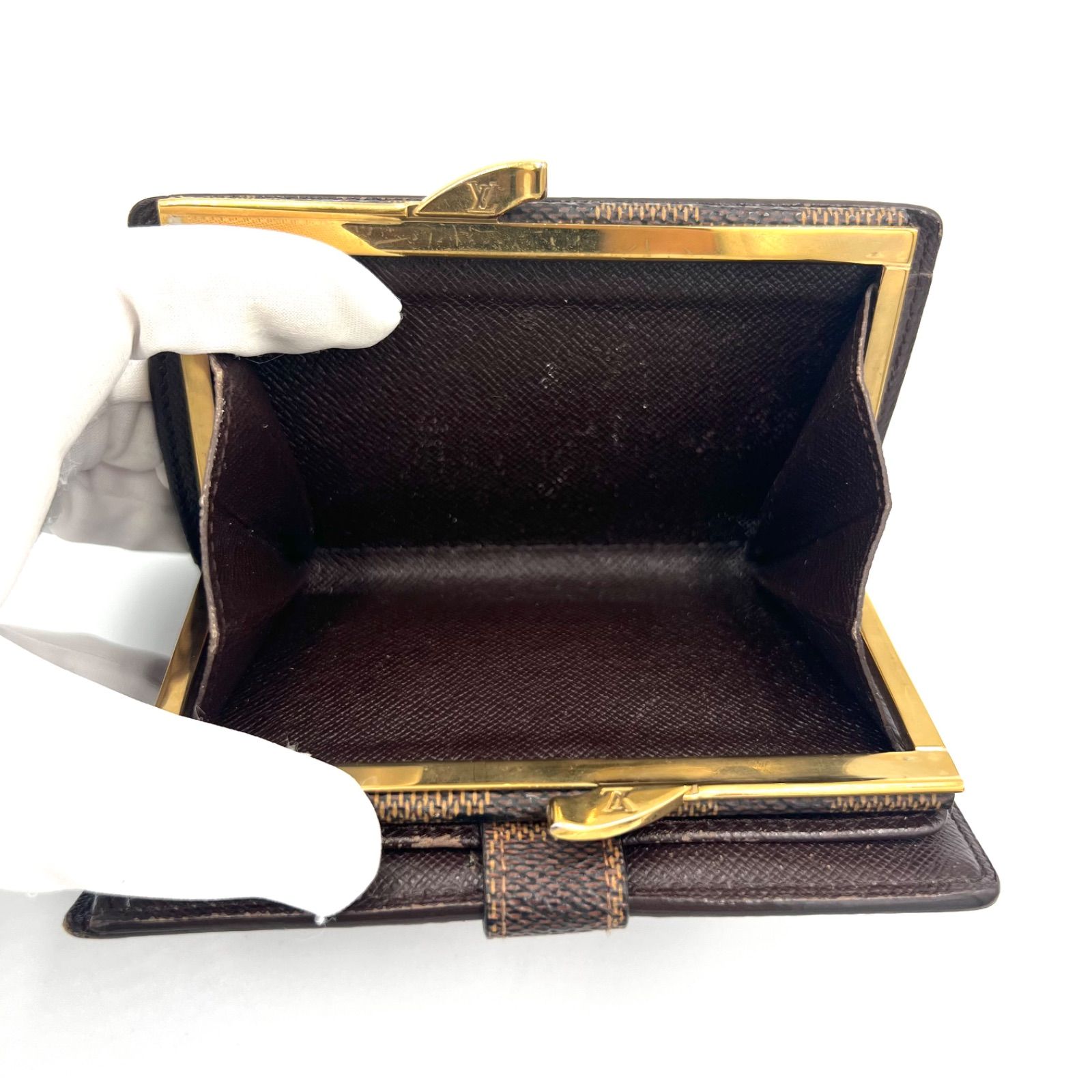 ルイヴィトン 二つ折り財布 ダミエ・エベヌ ポルトフォイユ