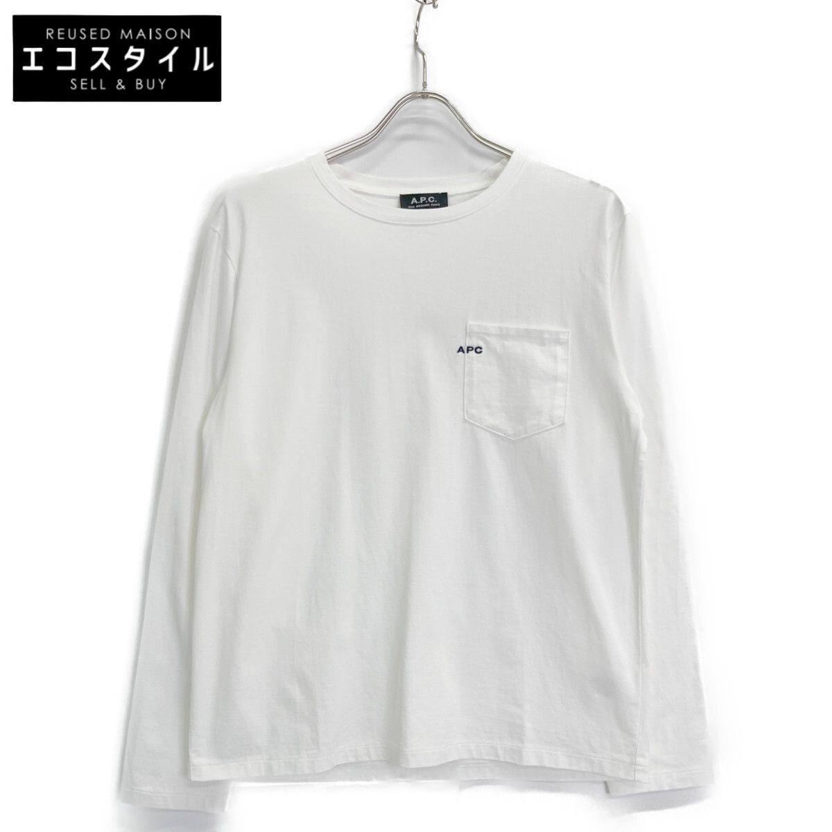 A.P.C.⁄アーペーセー ロゴ刺繍デザイン Tシャツ 4114323⁄Lの買取実績 