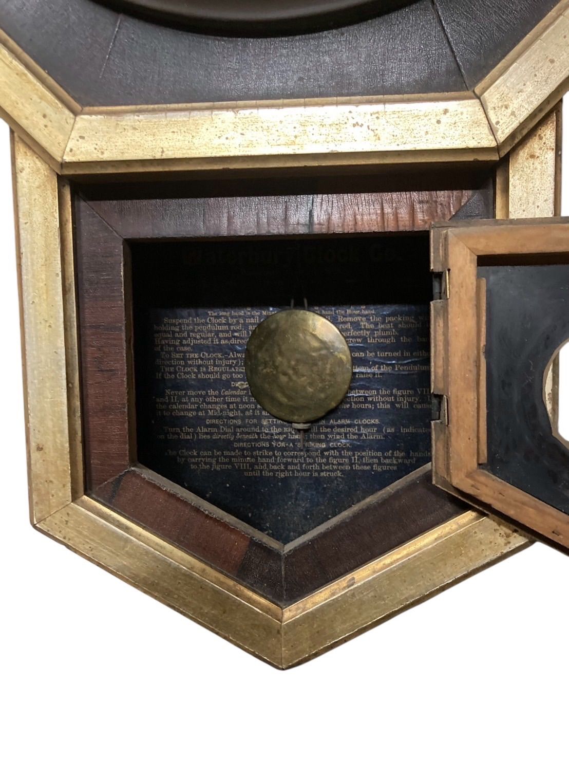 WATERBURY ウォーターベリー アンティーク レトロ 明治7年 柱時計