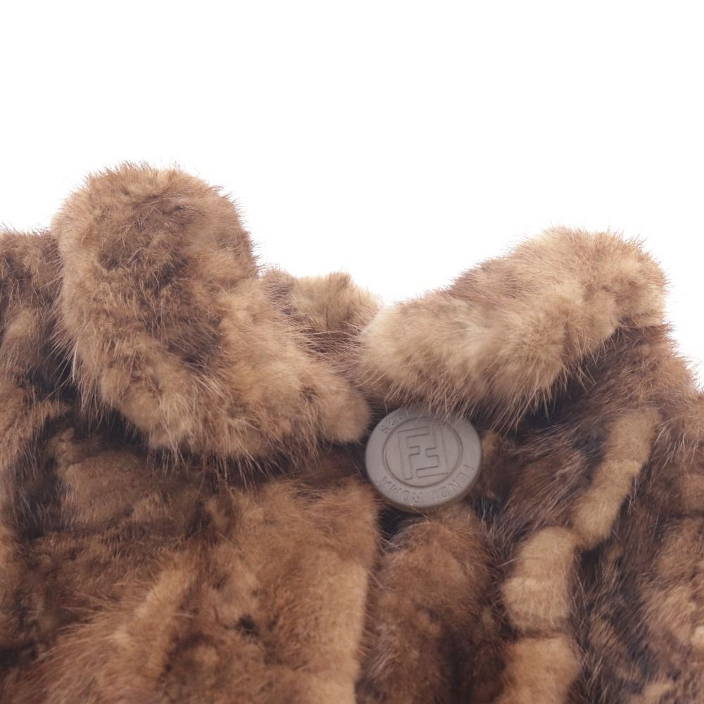 □ フェンディ ローマ ロングコート 長袖 アウター ミンク ファー