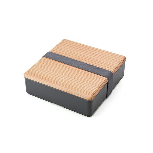 (まとめ）#三好製作所 弁当箱 木蓋のお弁当箱 OJU 古代杉 1100ml チャコール 0601-0041 【×3セット】