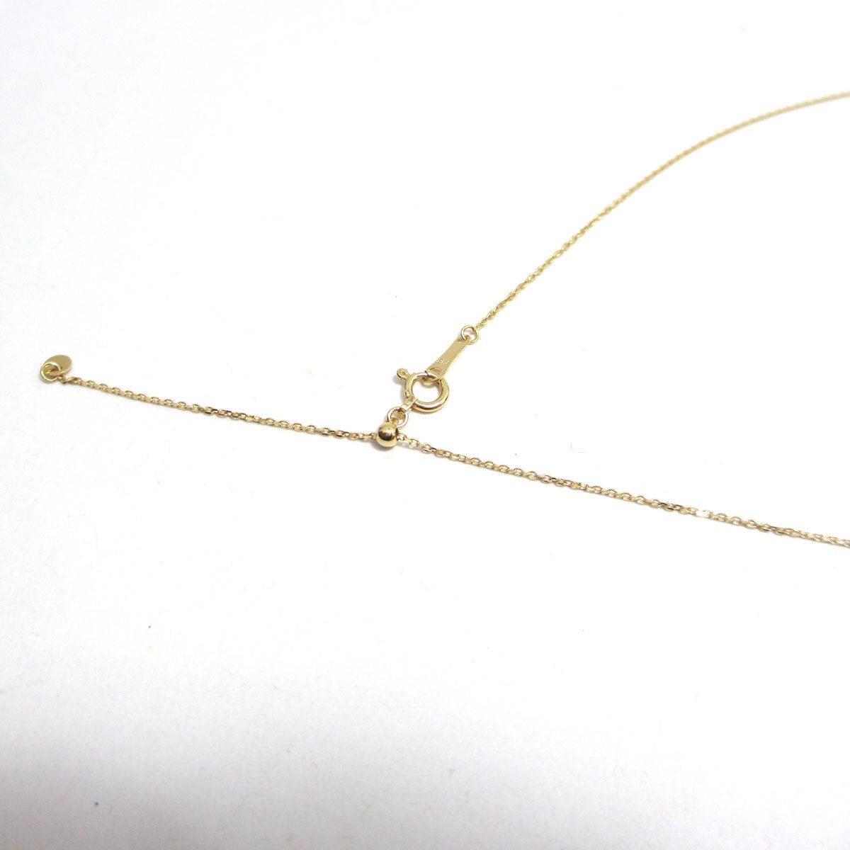K18 18金 イエローゴールド 小豆チェーン ネックレス 0.5mm 45cm （無 
