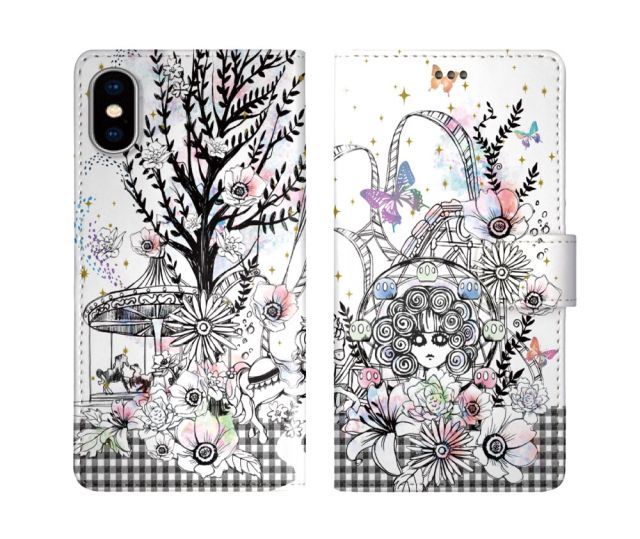 [AQUOS sense4 SH-41A] iPhone15 ケース スカラー スマホケース 手帳型 iPhone16 ケース iPhone 16 15 14 13 SE 第3世代 第2世代 スマホカバー 全機種対応 手帳 ScoLar メルヘン 遊園地 スカ
