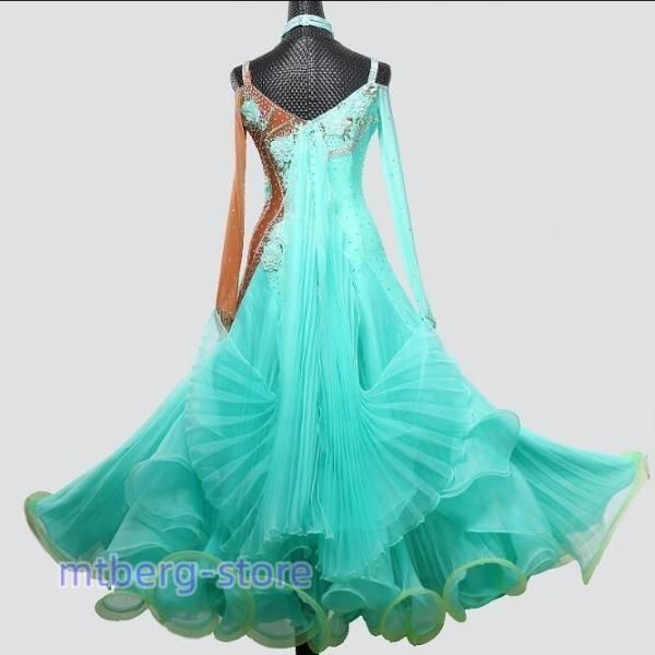 【社交ダンス】クリスアン製　総レース　アイボリー　スタンダードドレス 社交ダンス】クリスアン製 総レース アイボリー スタンダード