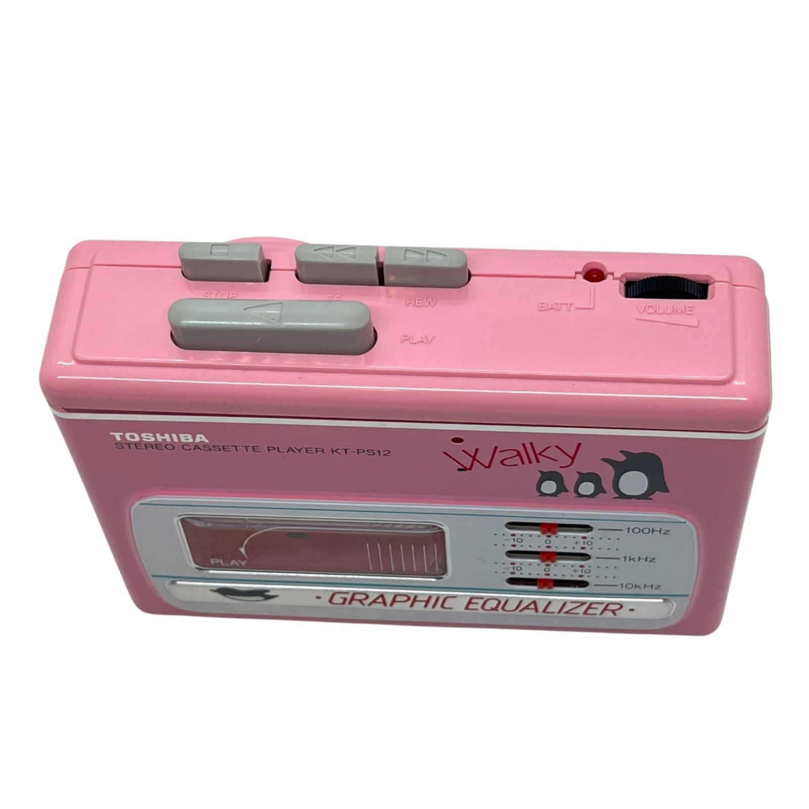管33637】通電確認済☆TOSHIBA Walky KT-PS12 ピンク ステレオカセット