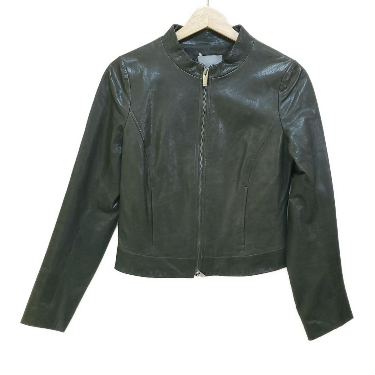 theory luxe セオリーリュクス ライダースジャケット サイズ38 M レディース - カーキ 長袖|レザー|ジップアップ|秋|冬