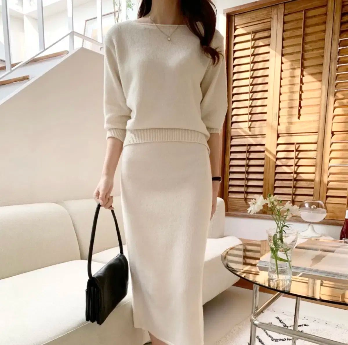 ウールニット ツーピース セットアップ