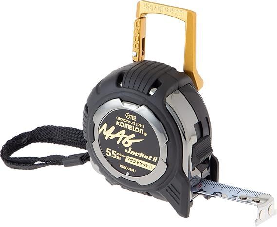 【在庫処分】コメロン(Komelon) マグジャケットⅡカラビナ式ベルトクリップ付 テープ幅19mm×長さ5.5m