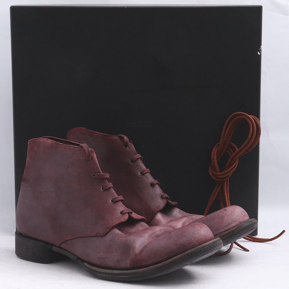 DEVOA Ankle Boots Calf Leather GUIDI サイズ41 Reverse Deep Red FW-ABA - メルカリ