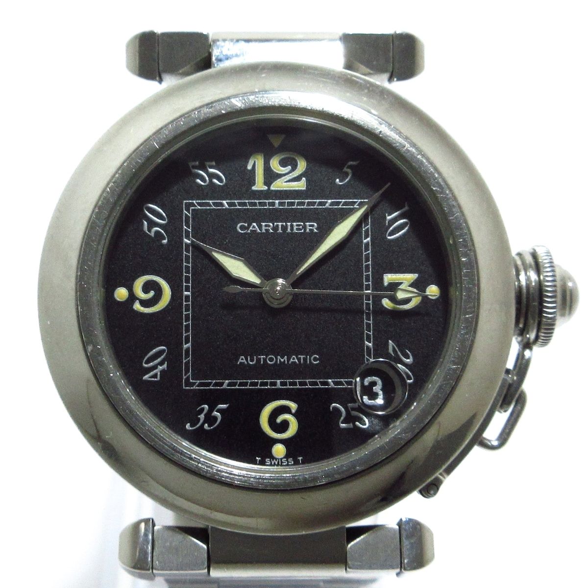 Cartier(カルティエ) 腕時計 パシャC W31043M7 ボーイズ SS 黒 - メルカリ