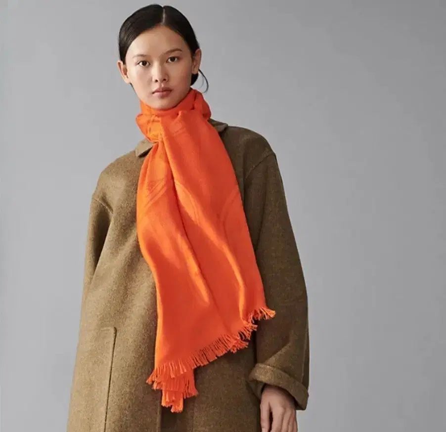 HERMES エルメス カシミヤ シルク マフラー