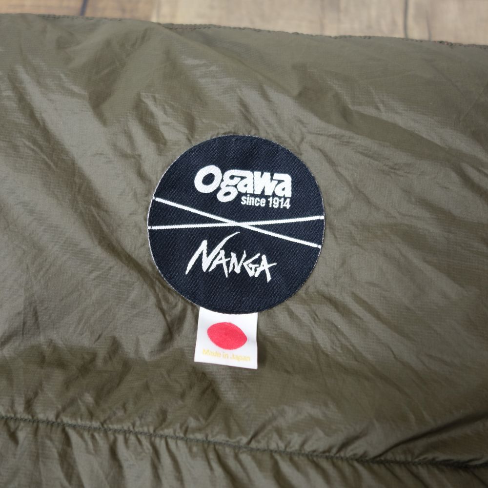 Ogawa Nanga 寝袋 シュラフプラスL(羽毛600g)カーキ×レッド Ogawa Nanga 寝袋 シュラフプラスL(羽毛600g)カーキ×レッド 【公式通販】