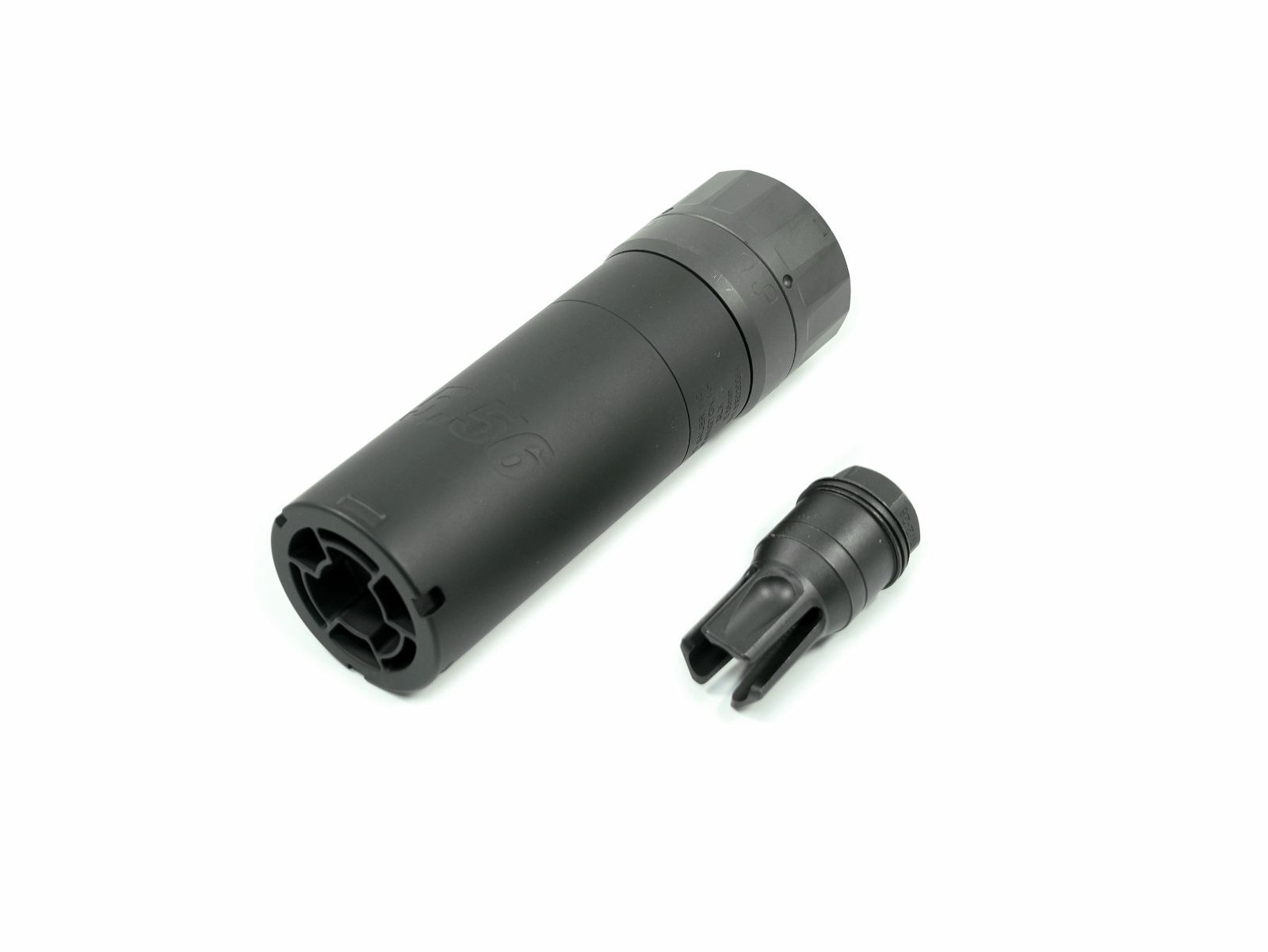 SIG SLX 556-QDタイプ トイガン用サイレンサー サプレッサー-フラッシュハイダーセット ハイクオリティレプリカ BK