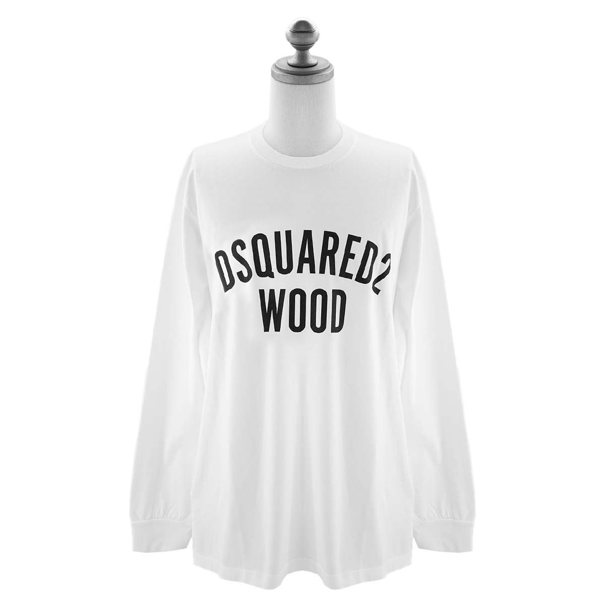 白 Lサイズ DSQUARED2 WOOD ロンT