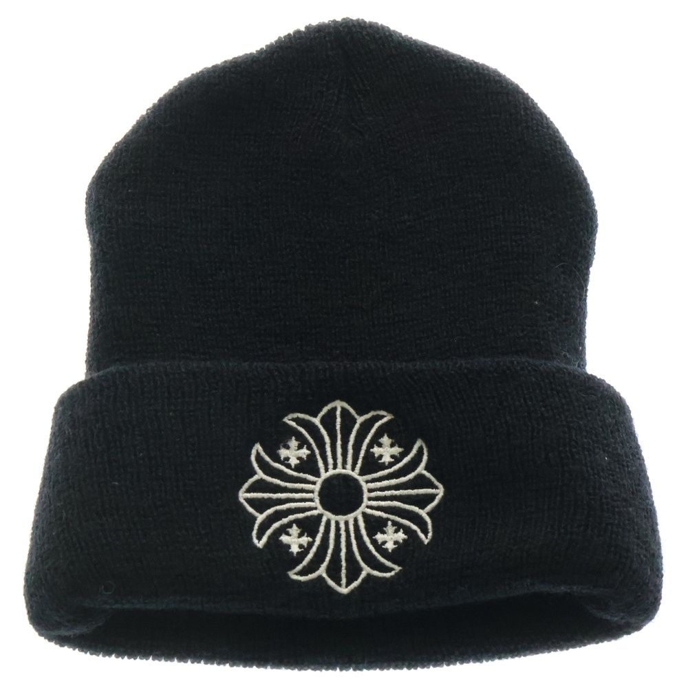CHROME HEARTS クロムハーツ WOOL WATCH CAP CHプラス刺繍ウールビーニー ニット帽 ニットキャップ ブラック