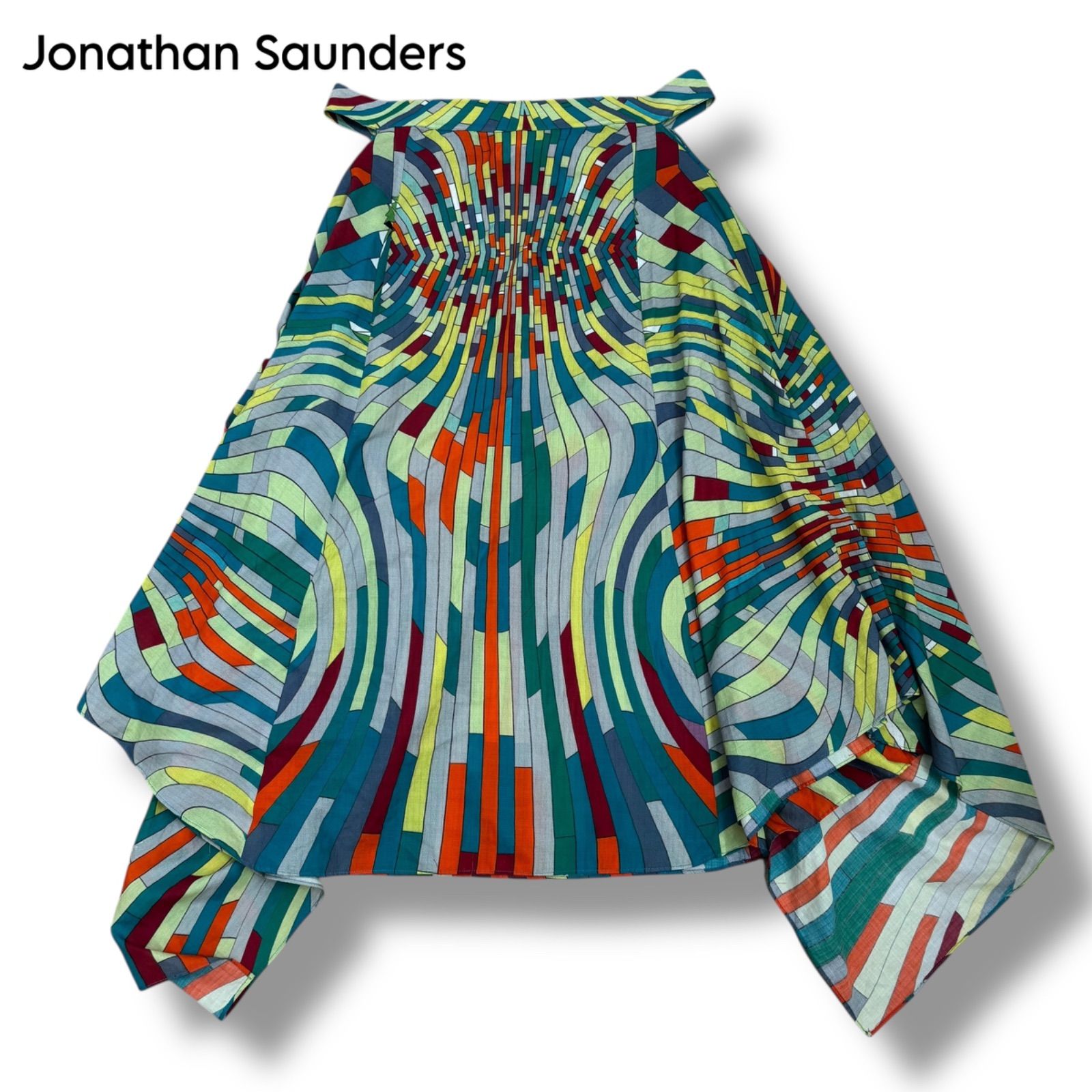 Jonathan Saunders アシンメトリーヘム プリントスカート 40