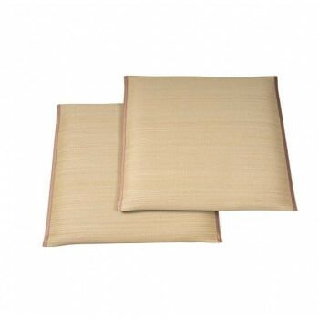 彩り 紋織 い草座布団 2枚組 55x55cm ベージュ TSN342249