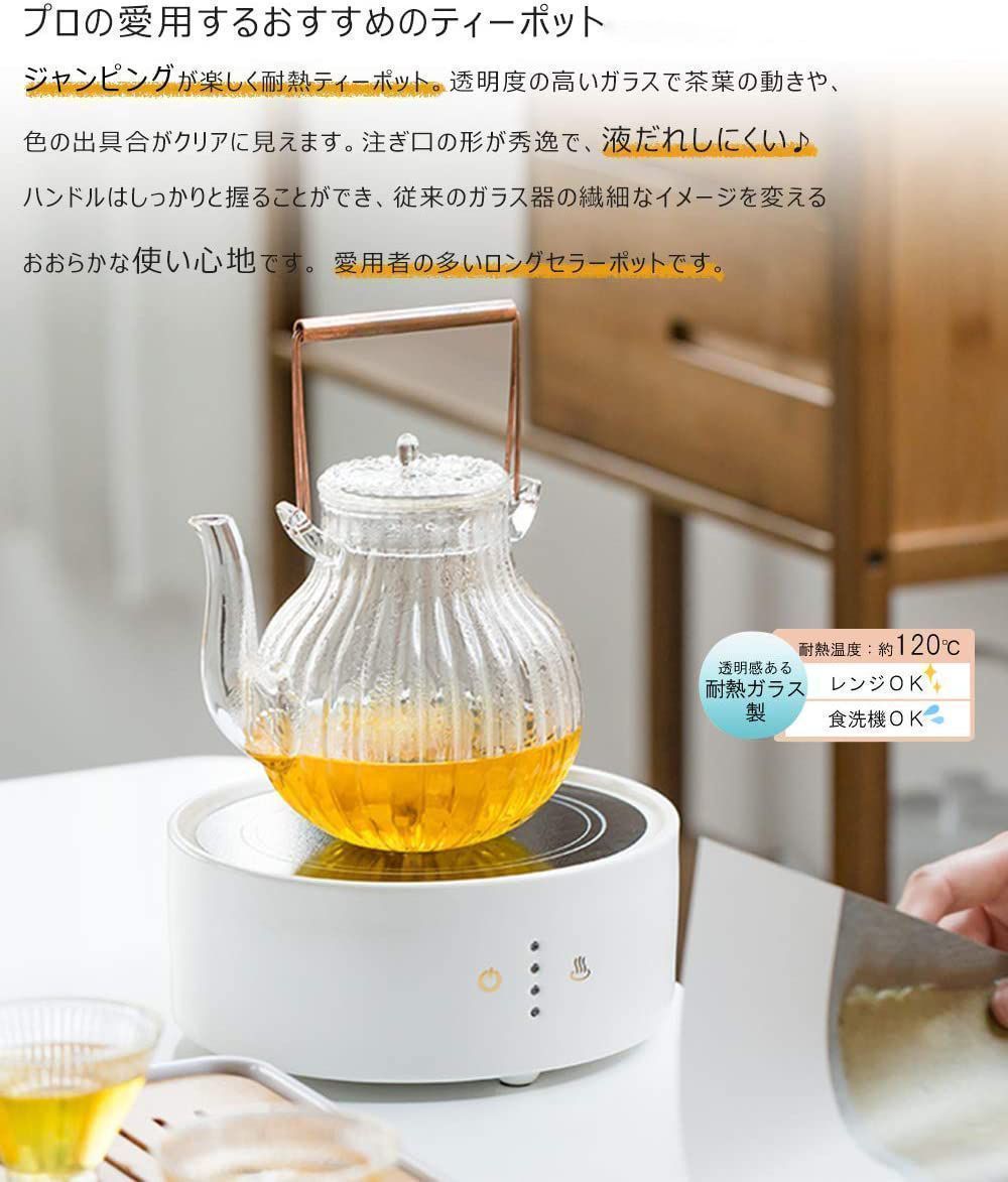 lzysmxw ティーポット 耐熱ガラス 急須 透明 直火可 ガラス製ポット 茶