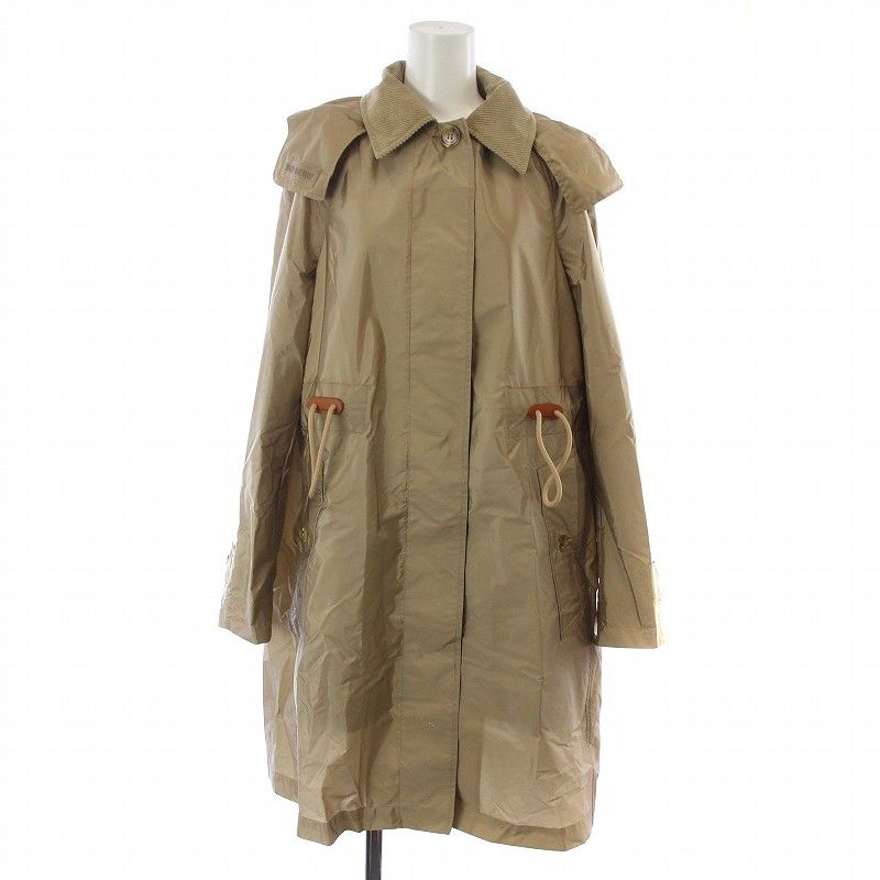 BURBERRY コート アウター コーデュロイ襟 M 人工皮革 ブラウン