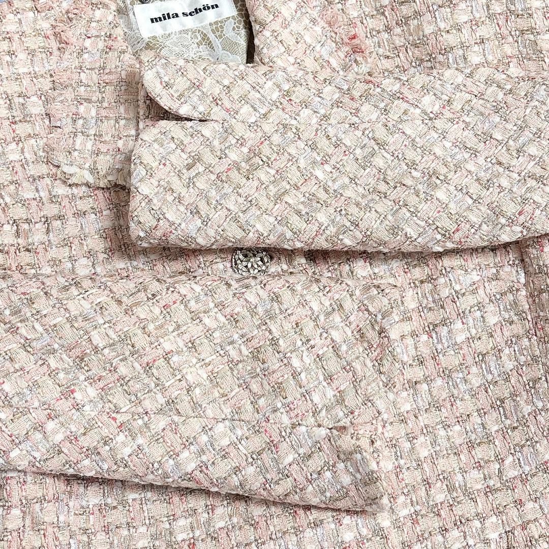 ツイードテーラードジャケット