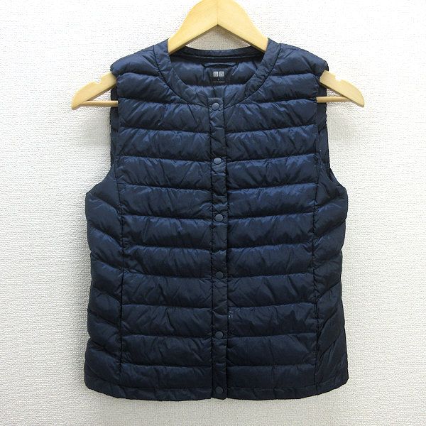 U□ユニクロ/UNIQLO ウルトラライトダウンベスト/311-156560【M】紺