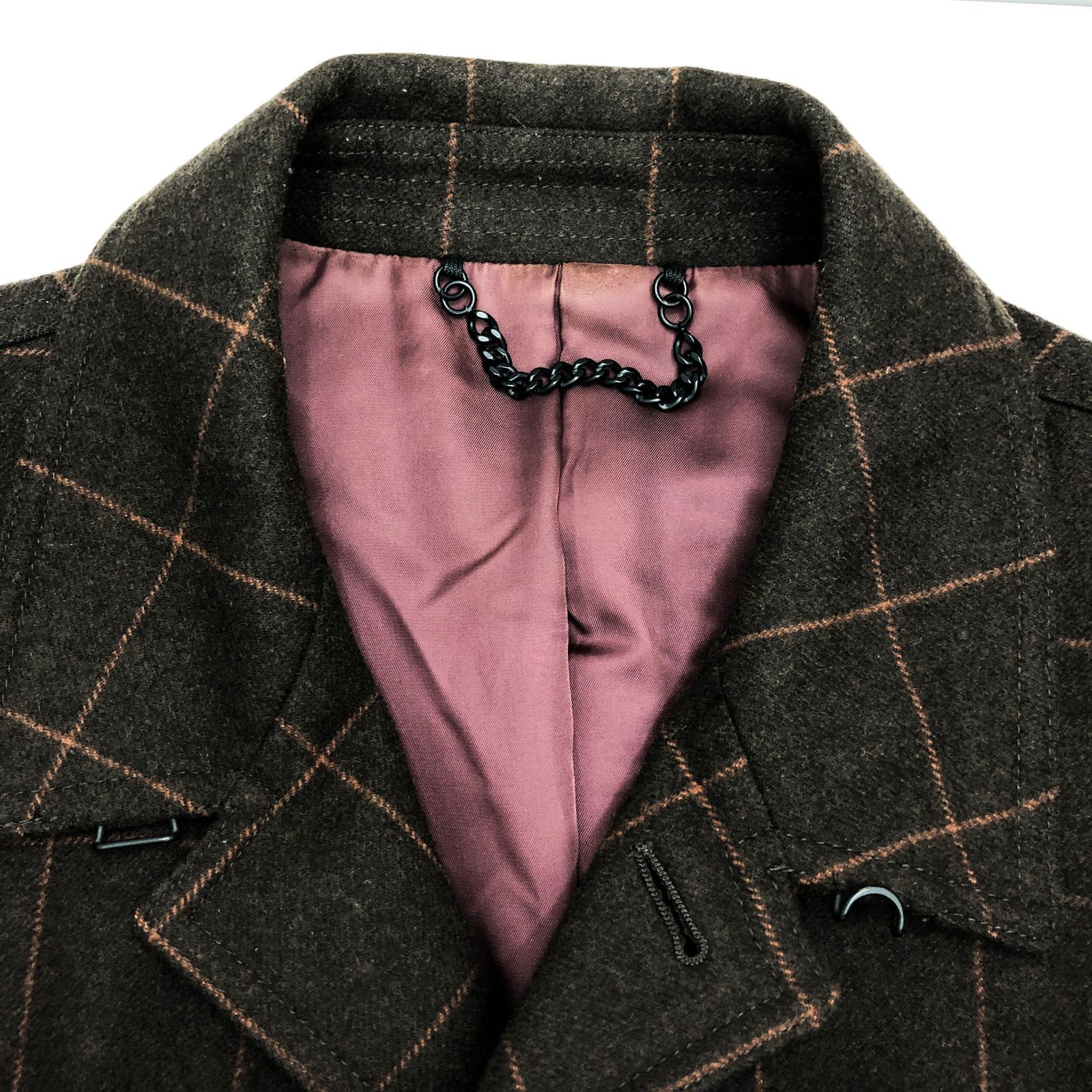 Paul Smith ポールスミス チェック柄 シングルロングコート