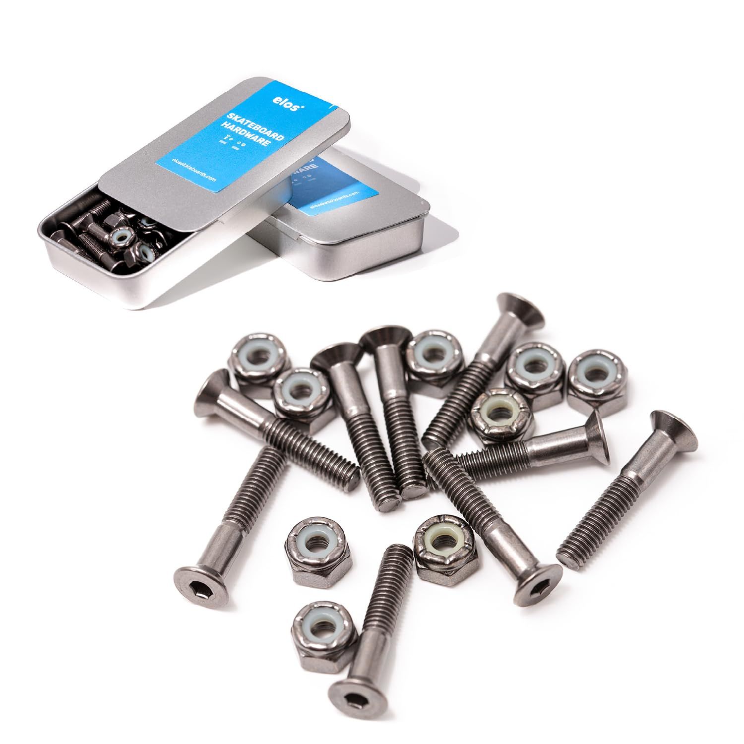 ハードウェア　ビス　セット　ロンスケ　ロングボード　スケボー　アクセサリー 新品 Elos スケートボードハードウェアキット - コンプリート