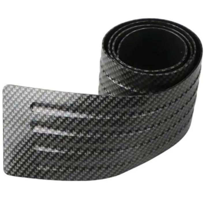 車トランクカバー 傷防止 カーボンファイバーゴム ドアエントリーガード