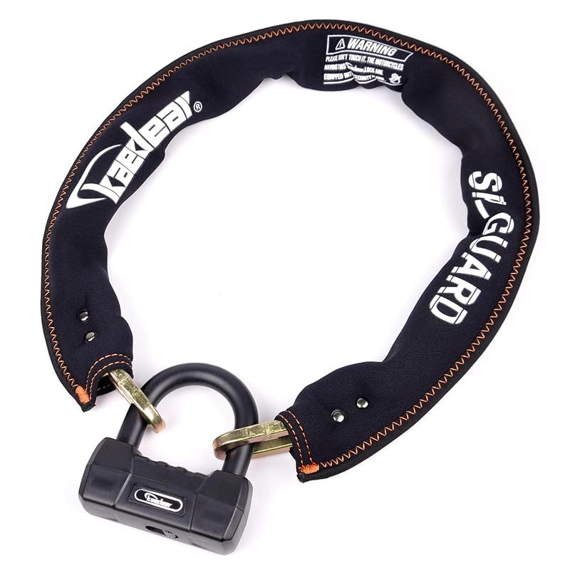 彡Kaedear カエディア バイク ロック チェーンロック 鍵 チェーン パッドロック 長さ1000mm スクエアチェーン 9mm 高耐久 SPキーシリンダー キー 紛失 複製サービス SP-GUARD KDR-LK2S-1000 1000mm 1