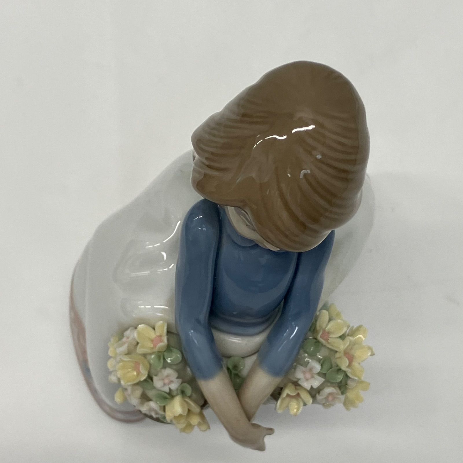 F240730-5】 リヤドロ「5月の花」花 少女 置物 LLADRO フィギュリン