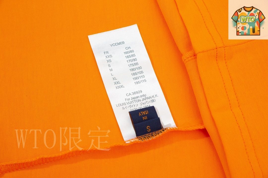 【鮮やかなオレンジが目を惹く♡】Louis Vuitton Tシャツ 今日特価】Louis Vuitton Embossed オレンジ T-Shirt-3 - メルカリ