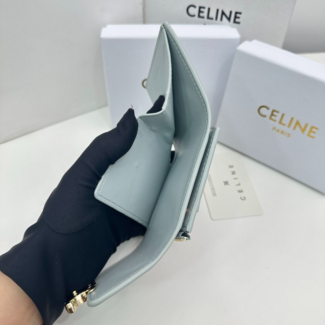 本日限定価格✨ CELINE セリーヌ 財布 三つ折り財布 トリオンフ 氷河