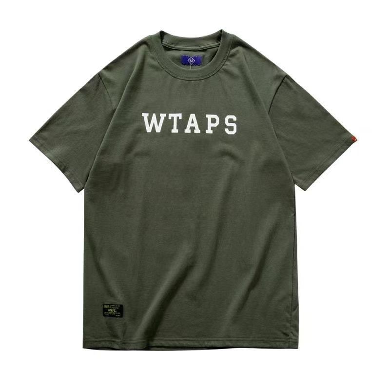 男女西山徹WTAPS COLLEGE TEE 同型アルファベットLOGO純綿ラウンド 