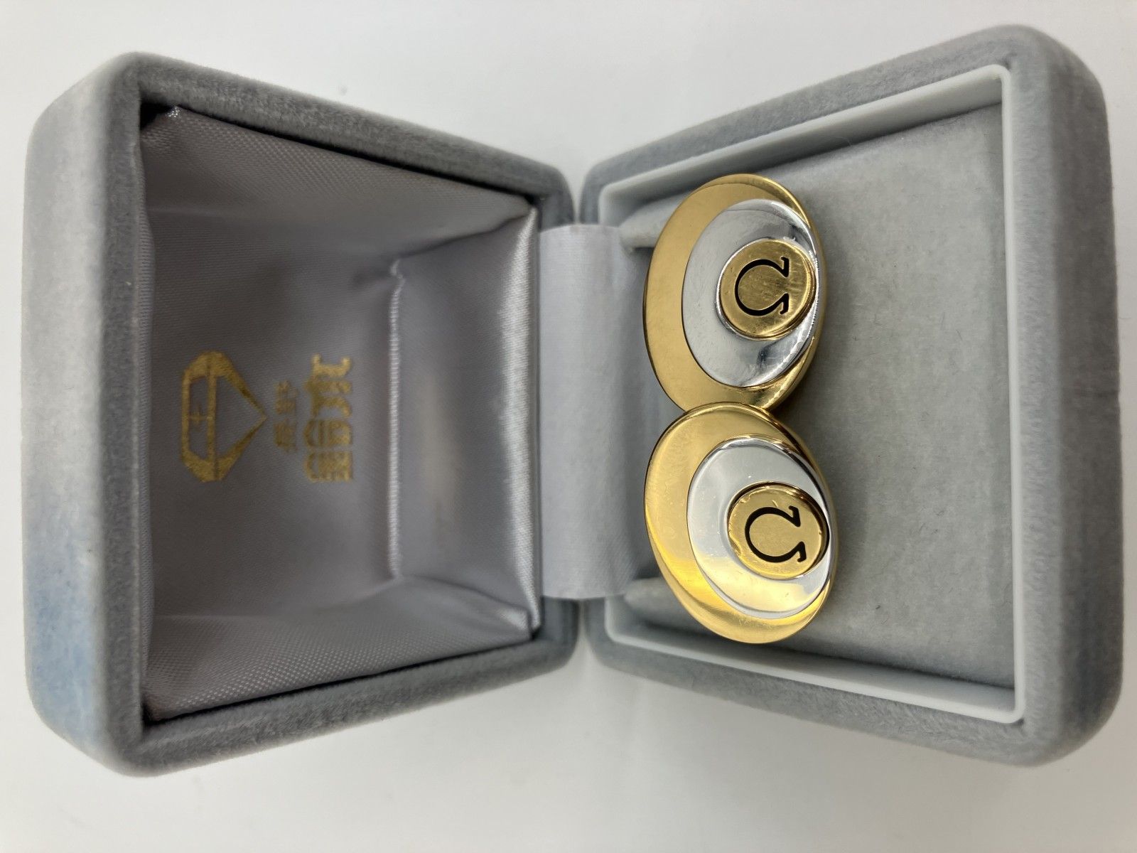 オメガ OMEGA カフス サイズ大き目 ゴールド＆シルバー 社外箱付 