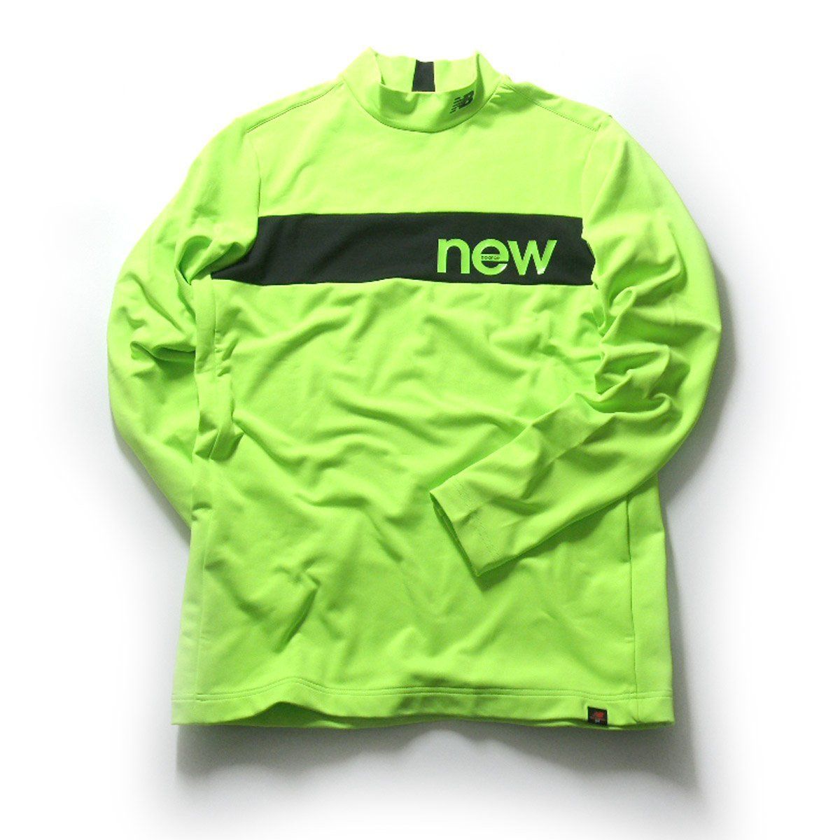 【新品】 New Balance Golf / ニューバランスゴルフ　ARCH モックネックカットソー 吸汗速乾 保温 裏起毛 長袖 モックネック カットソー ロンT ゴルフウェア ネオングリーン ニューバランス ゴルフ