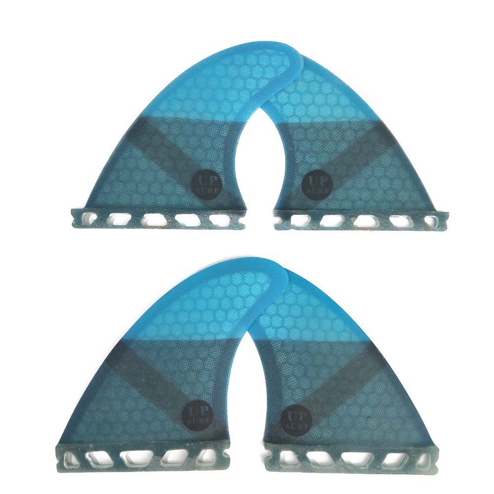 ブルー UPSURF サーフボードフィン Single Tab フィン 4枚セット K2.1サーフボードフィン surfing fins ブルー