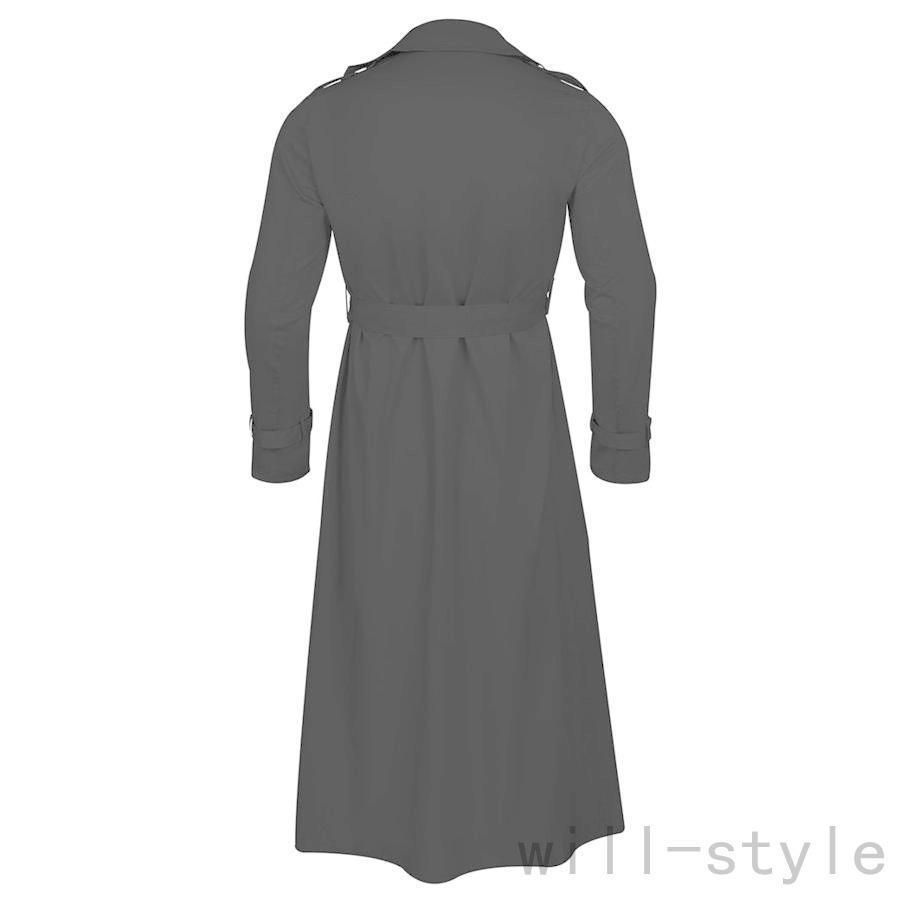 新品 超ロングコート メンズ トレンチコート チェスターコート