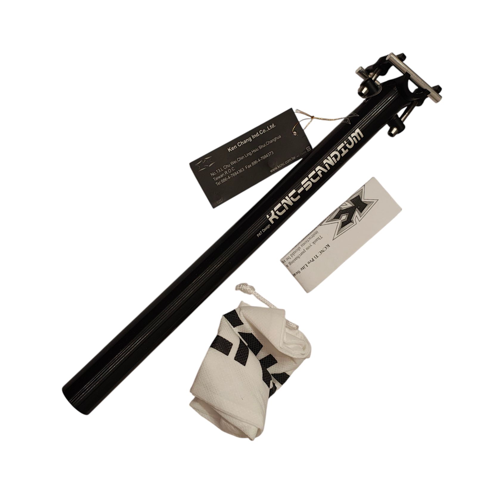 WJ42 KCNC ケーシーエヌシー TI PRO LIGHT ティーアイプロライト 27.2X350mm ブラック
