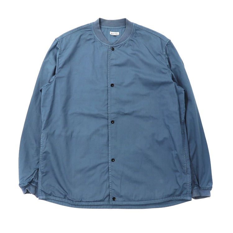 steven alan スナップジャケット L ブルー コットン STN O/DYE RIB BLOUSON 8125-199-0189