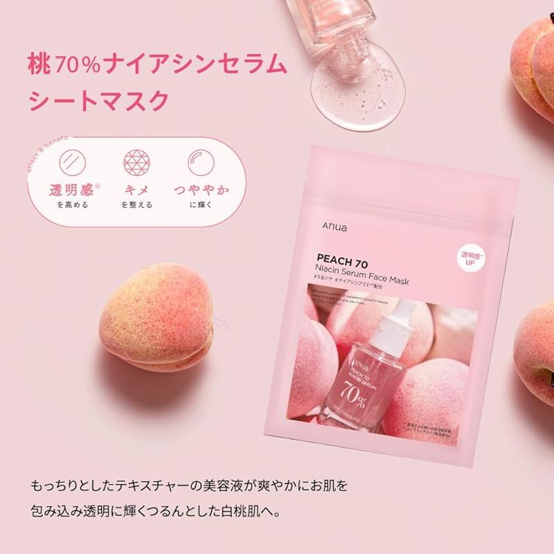 新品】 ANUA(アヌア)桃ナイアシンうるツヤ2STEPセット(美容液30ml＋