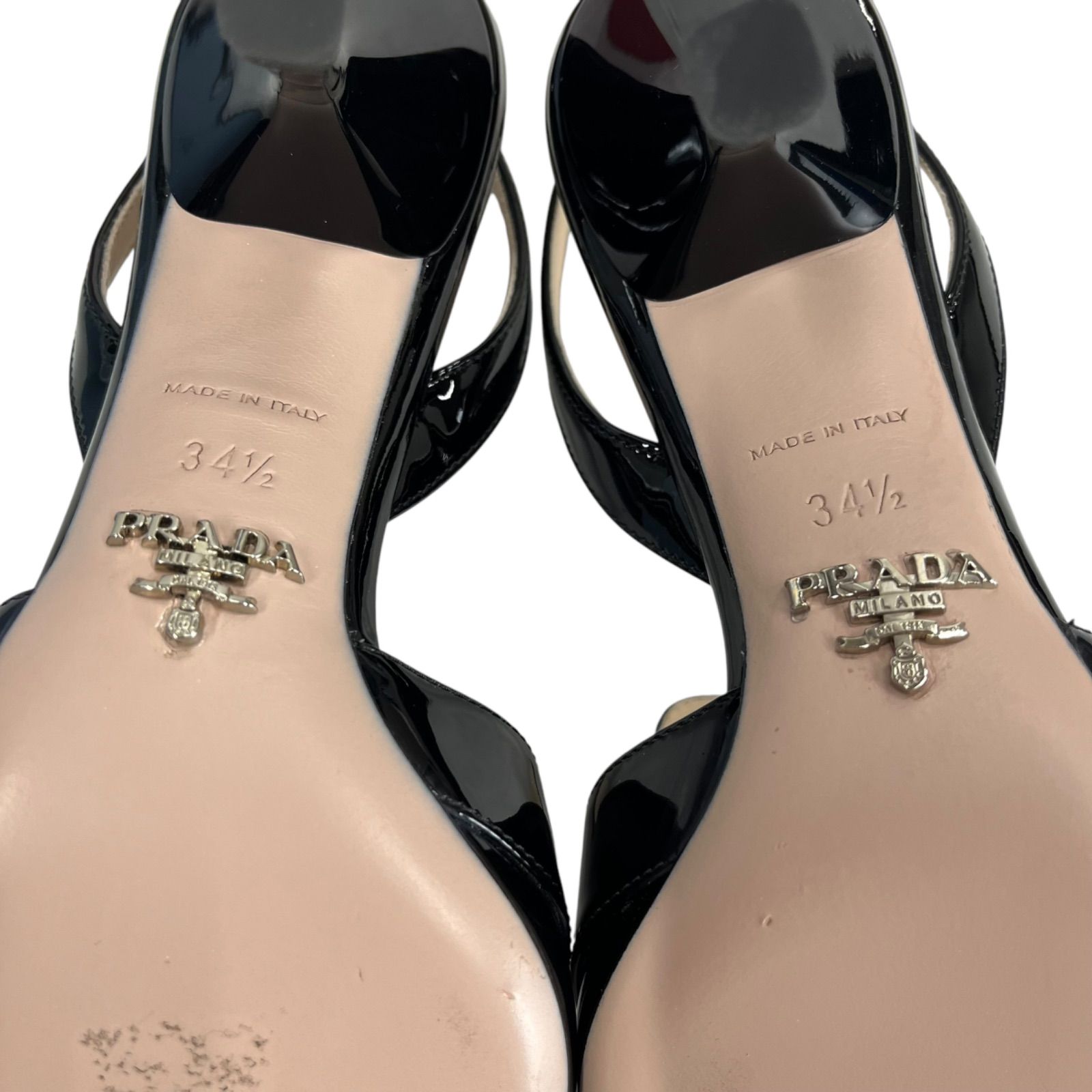 ○未使用 プラダ PRADA パテントレザー エナメル パンプス 靴