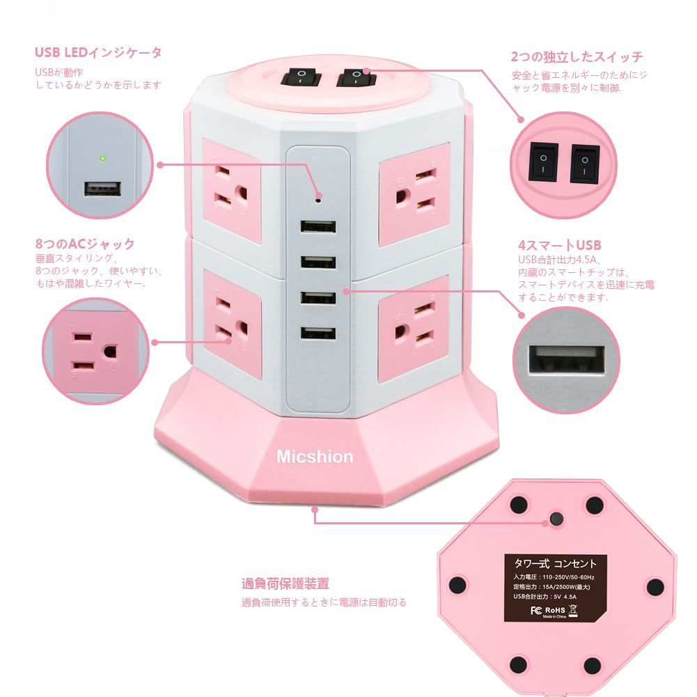 8個口 入力100ｖ-125ｖ