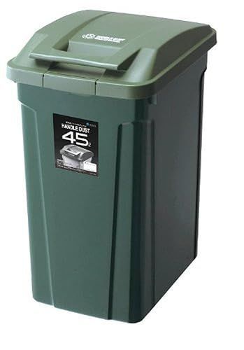 アスベル フタ付きゴミ箱 SPハンドル付ダストボックス しっかりロック 45L 緑 開閉簡単 A6726