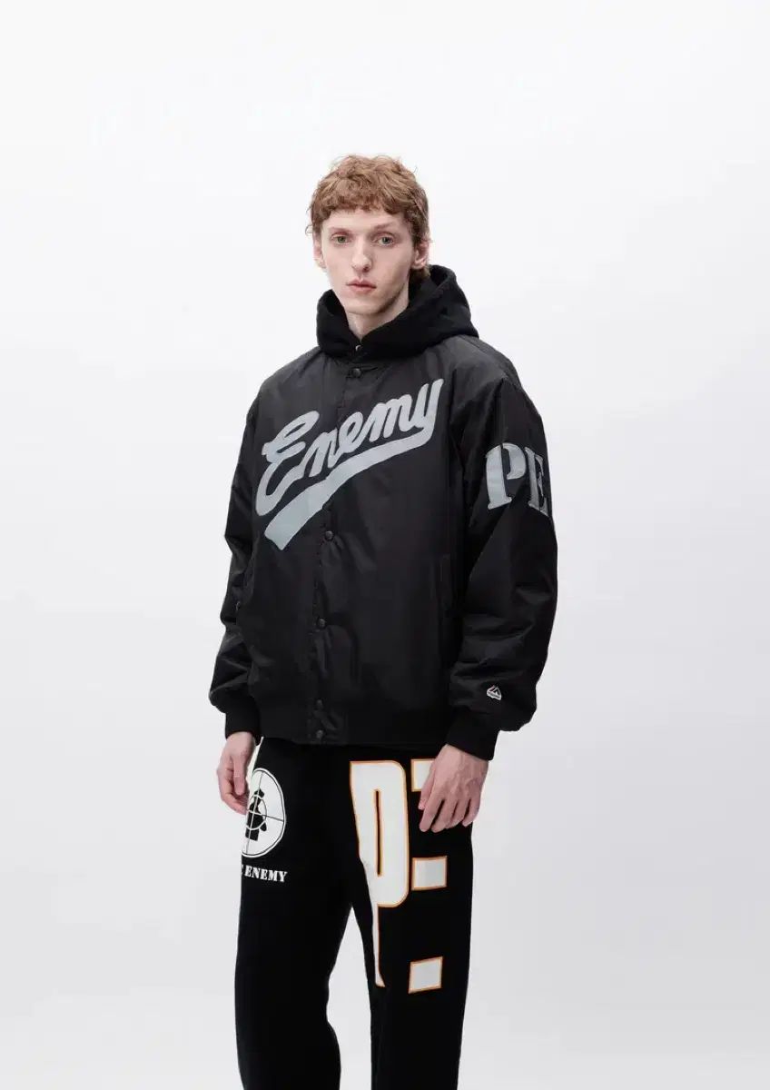 NEIGHBORHOOD PUBLIC ENEMY MAJESTIC ジャケット Neighborhood x Public Enemy x Majestic logo-embroidered