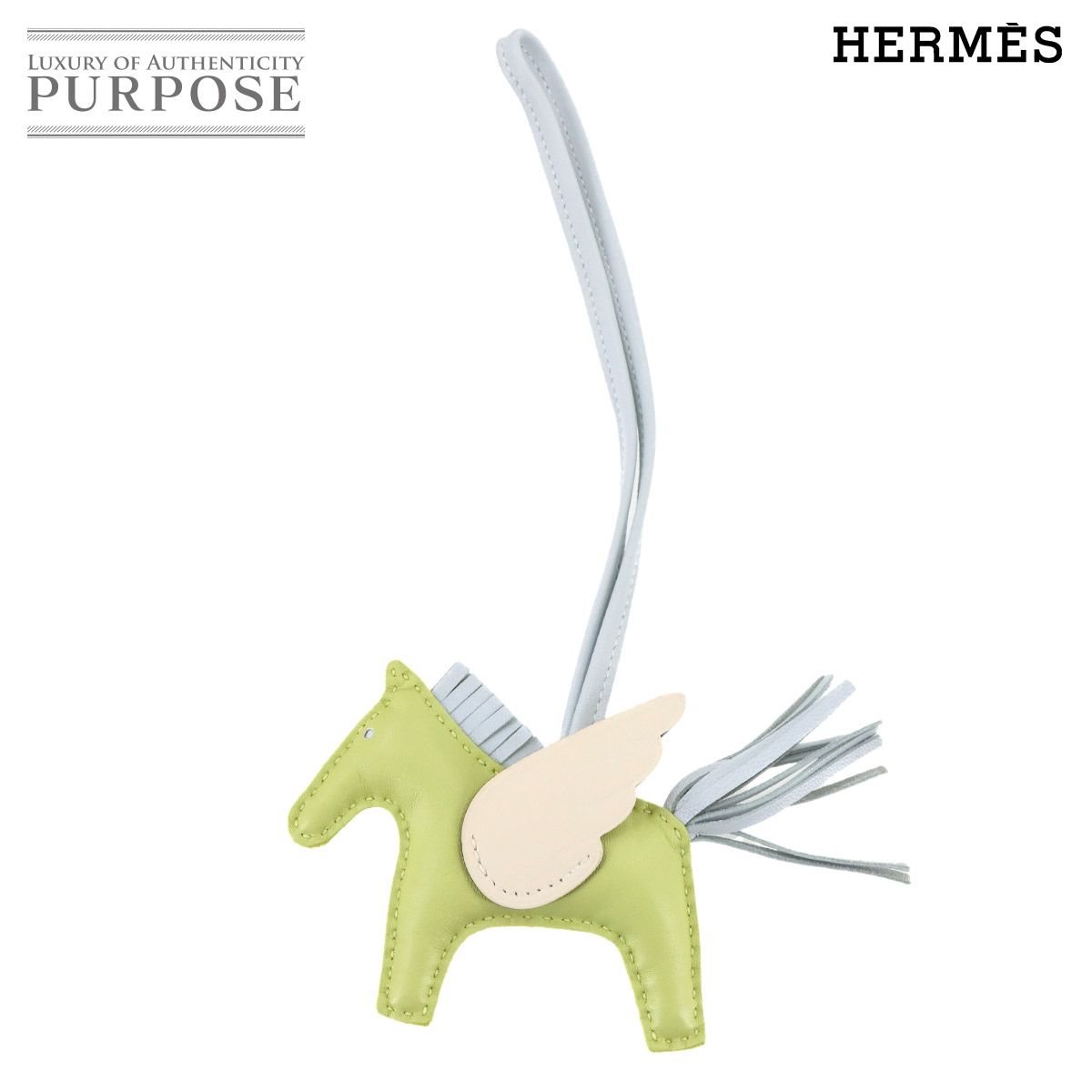 エルメス HERMES ロデオ ペガサス PM バッグ チャーム アニューミロ スイフト ジョーヌブルジョン ブルーブリュム 90279181