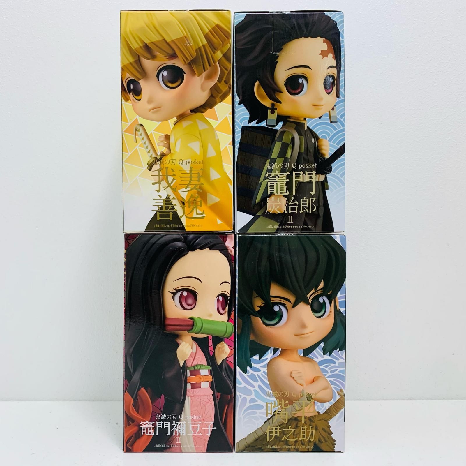 飾磨店】 中古 フィギュア 鬼滅の刃 竈門炭治郎＆禰豆子＆我妻善