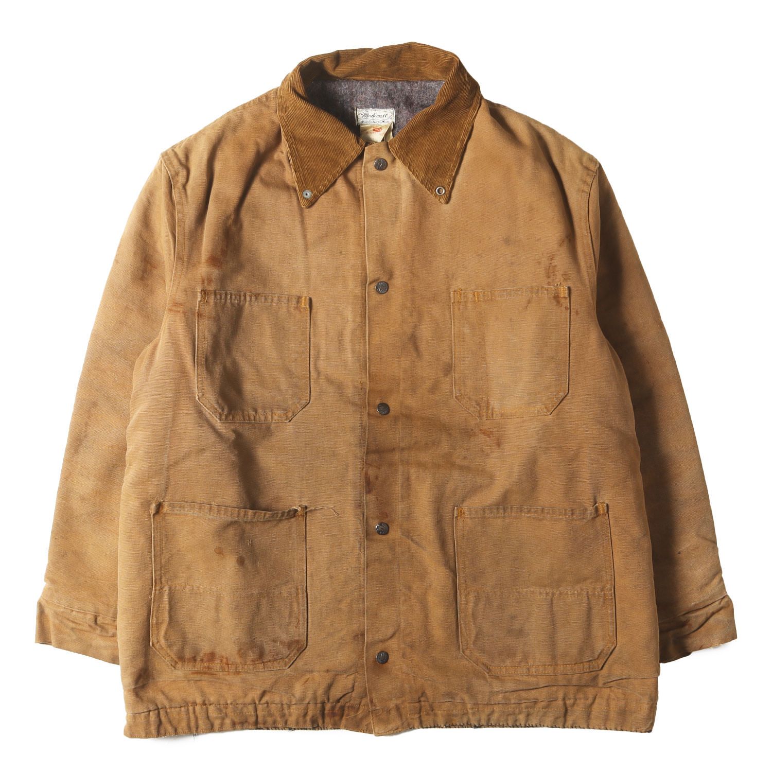 U.S.VINTAGE | 雰囲気抜群 | 60s Madewell ブランケット付き ブラウンダック カバーオール | | ブラウン サイズ XL程度 | 60年代 ヴィンテージ 古着 | アウター ジャケット ブルゾン コート メンズ