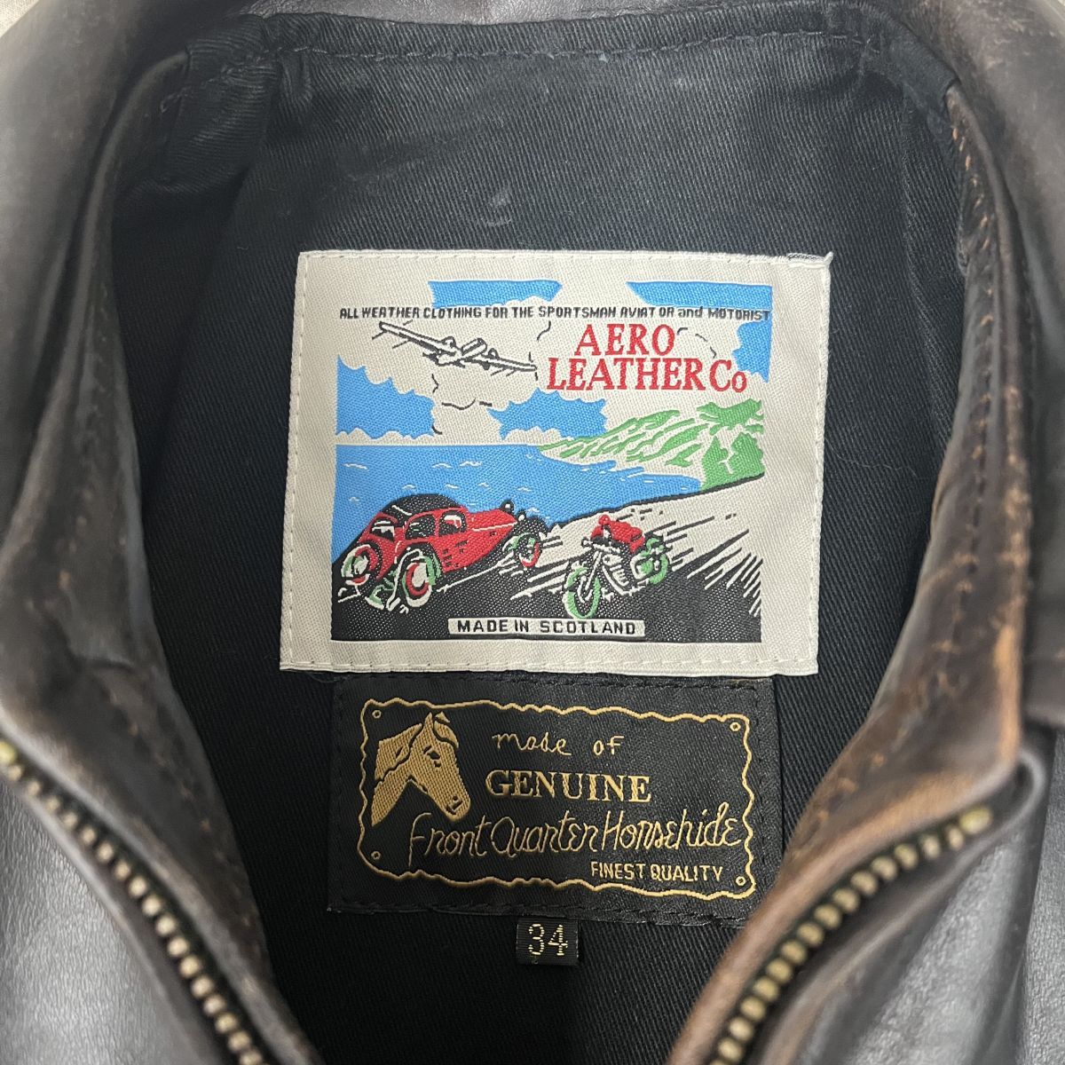 AERO LEATHER/エアロレザー ホースハイド シングル ライダース ...