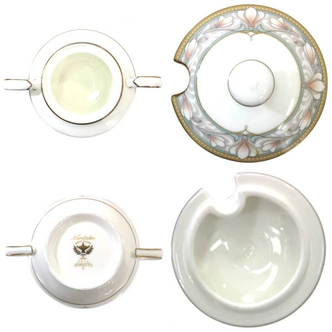 Noritake/ノリタケ ポット シュガーポット クリーマー セット 廃盤 9670 CHARLOTTE/シャーロット BONE  CHINA/ボーンチャイナ NT Aランク - メルカリ