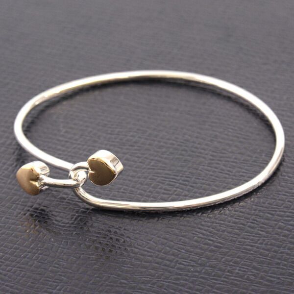 TIFFANY&CO ティファニー ダブル ハート k18 925 バングル TIFFANY&CO